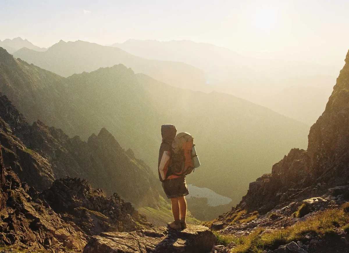 Hiker in the canyon