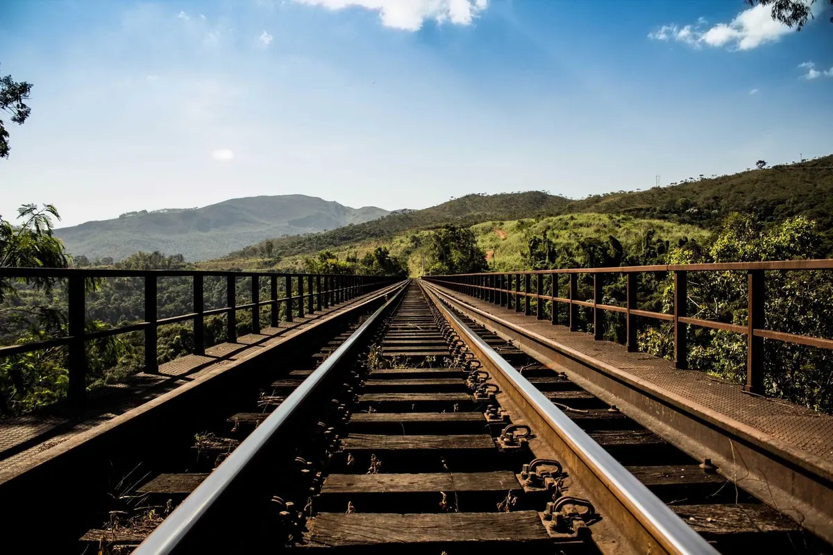 Railroad through the hills